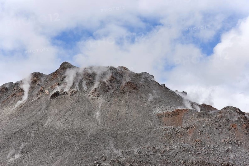 Smoking crater of the volcano Chaiten