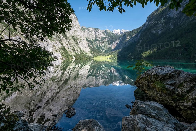 Lake Obersee with water reflection