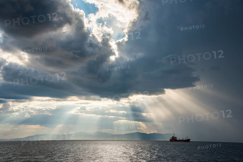 Silhouette of a ship