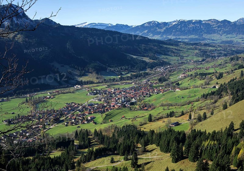 View of Bad Hindelang in the Ostrachtal