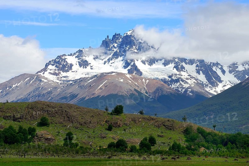 Cerro Castillo with clouds