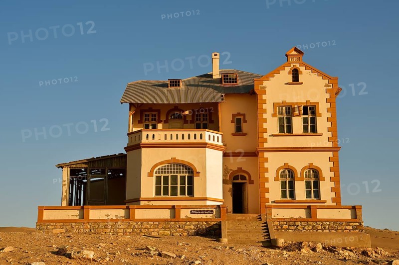 Decaying house of the mine manager of the former diamond town Kolmanskop