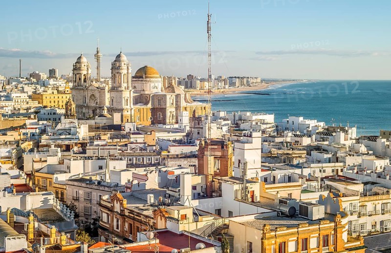 Cadiz cityscape with Cathedral Catedral de la Santa Cruz