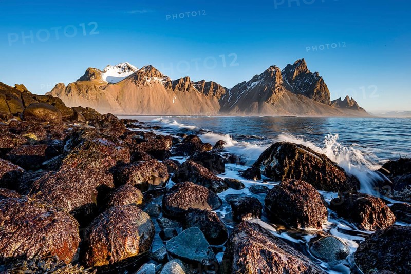 Waves beat on the coast