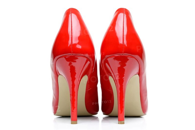 Sexy red shoes with stiletto high heels