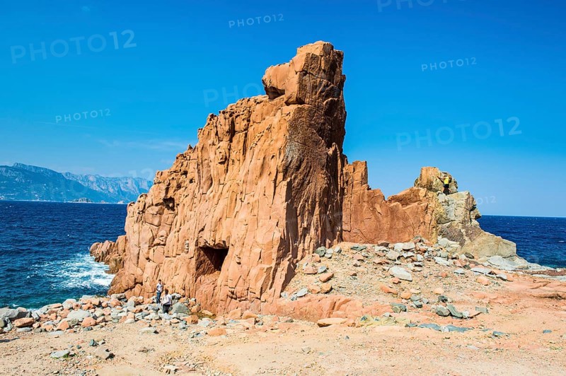 Rock formation on the beach of Rocce Rosse