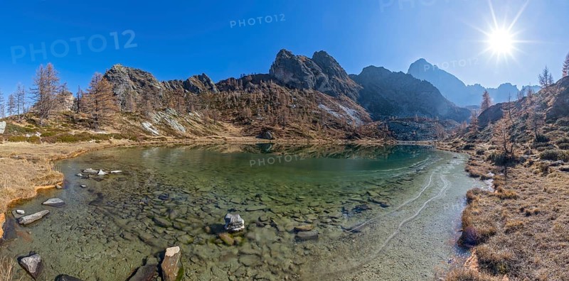 Mountain lake in autumn