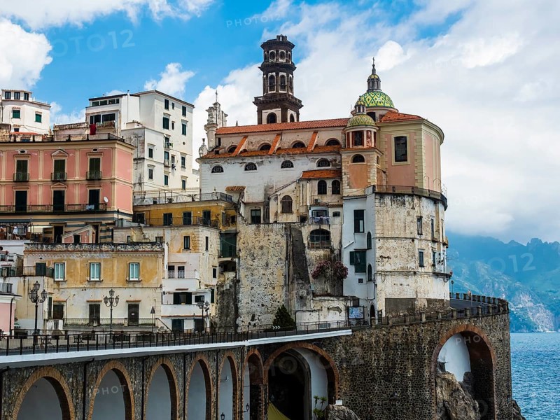 Town view with church Collegiate Santa Maria Maddalena