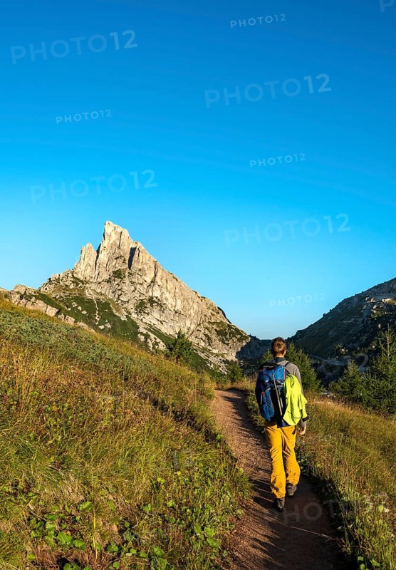 Hiker on a hiking trail