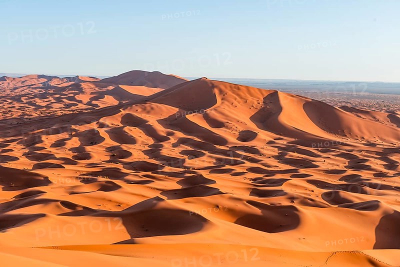Red sand dunes in the desert