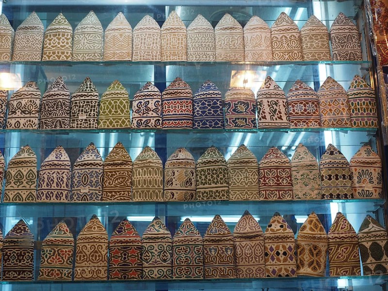 Shop with traditional headgear