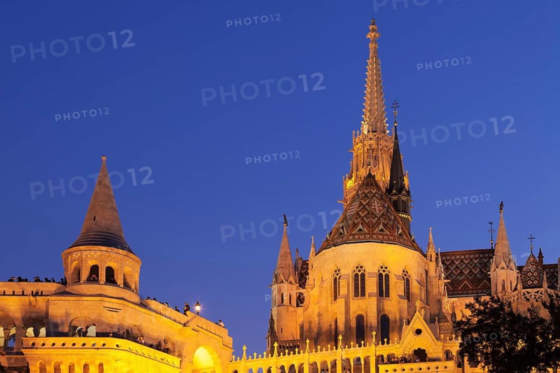 Matthiaskirche at dusk