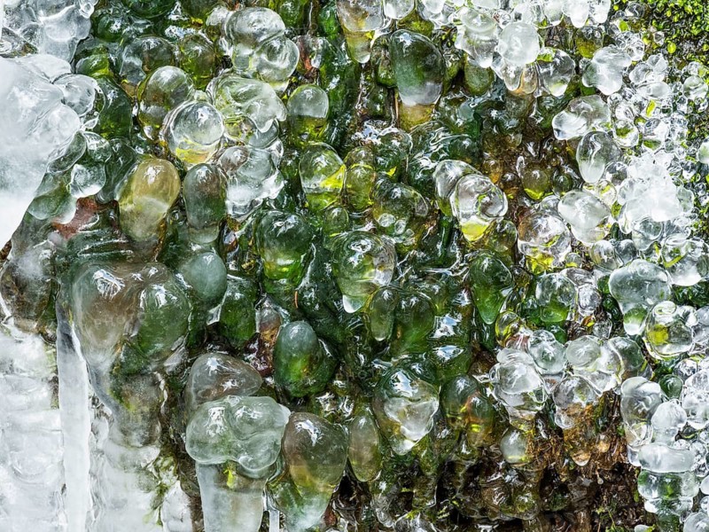 Iced waterfall in winter