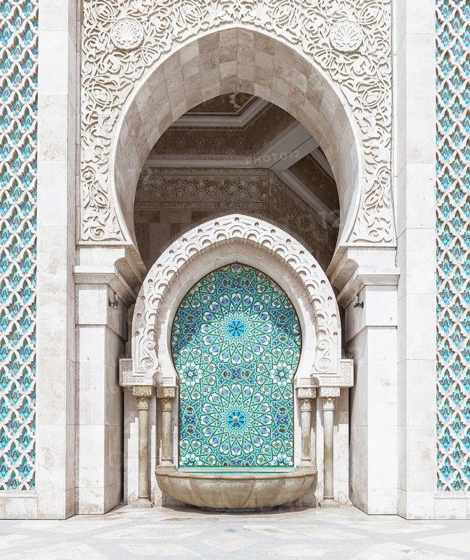 Decorated exterior wall
