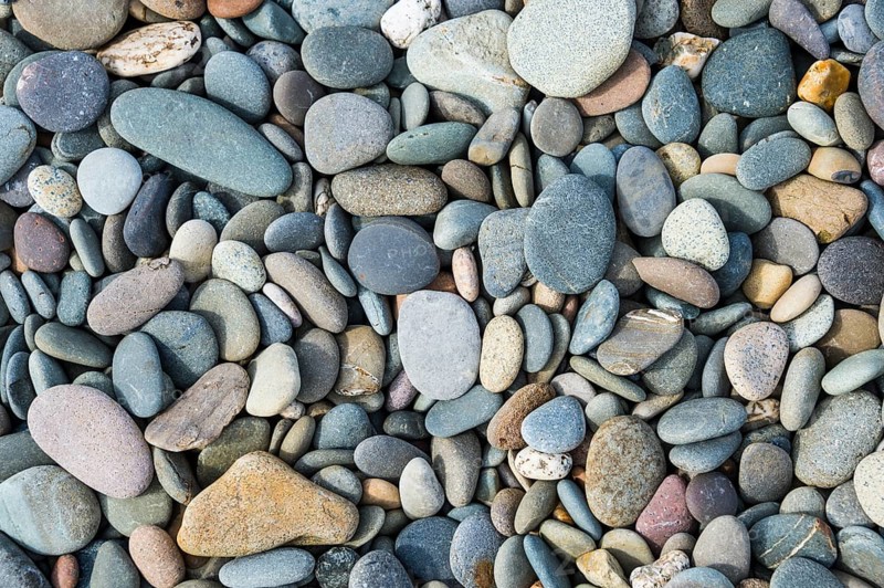 Pebble stones on the north shore of the Isle of Man