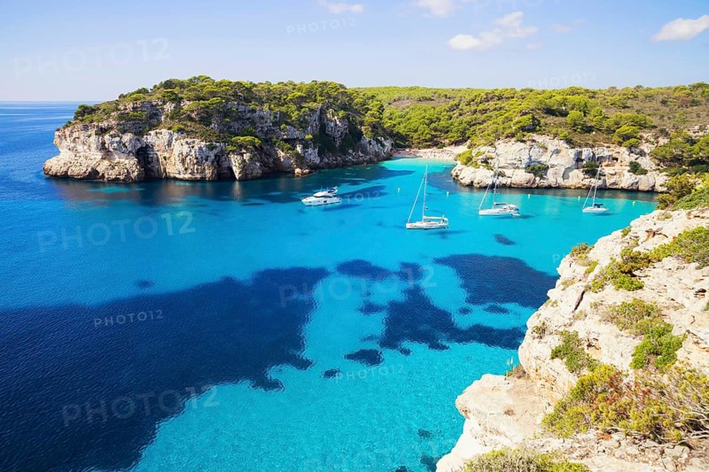 Sailboats at anchor