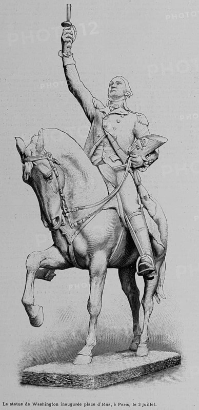 George Washington statue inaugurated in Paris at the Iena Square on July 3
