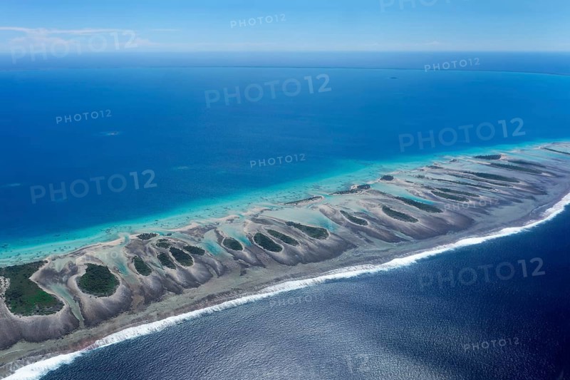 Coral reef with clouds