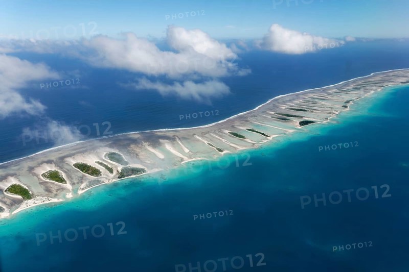 Coral reef with clouds