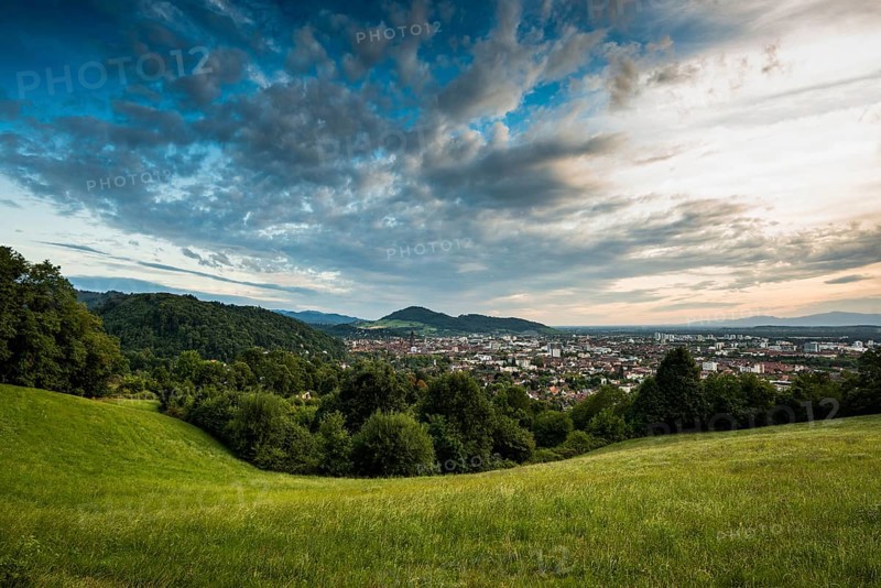 City view of Freiburg and its surroundings