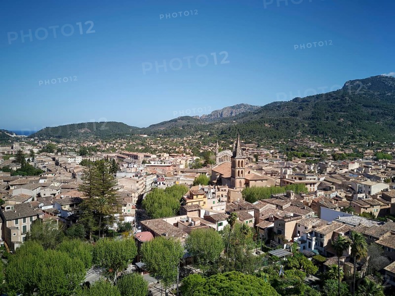 View of the old town with church of St. Bartholomew