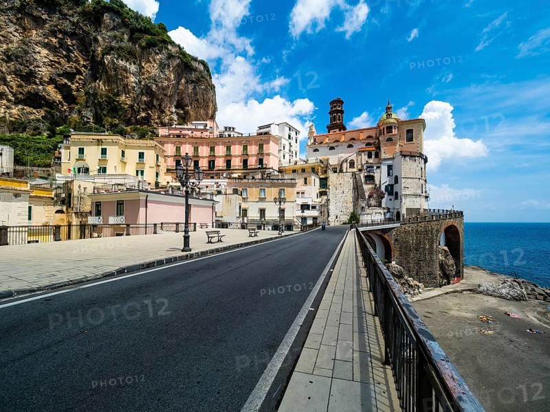 View of Piazza Umberto I and church Collegiate Santa Maria Maddalena