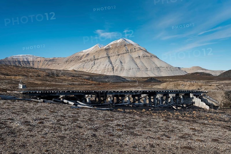 Historic wooden bridge for former coal mining