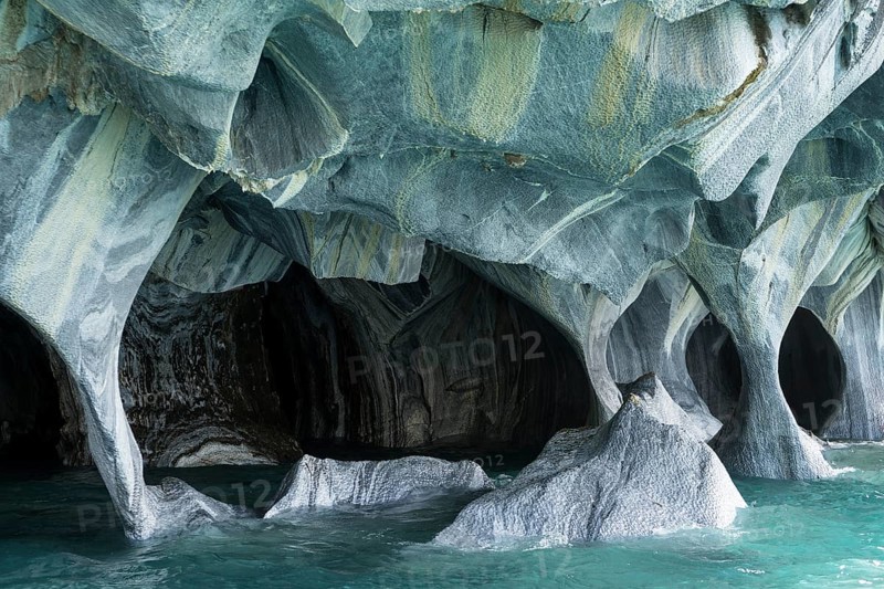 Bizarre rock formations of the marble caves