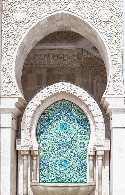 Decorated exterior wall