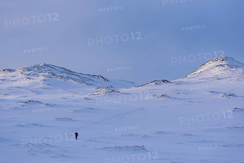 Cross-country skiing trail in the Blafjoll ski area