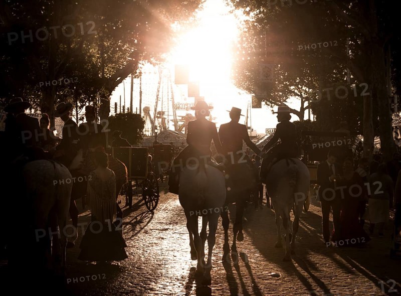 Rider on horses with traditional clothes