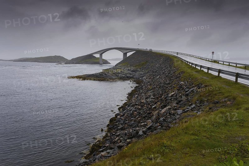 Storseisundet Bridge on a cloudy