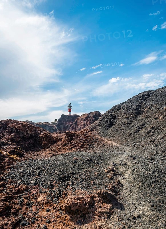 Path through lava rock to Punta de Teno lighthouse