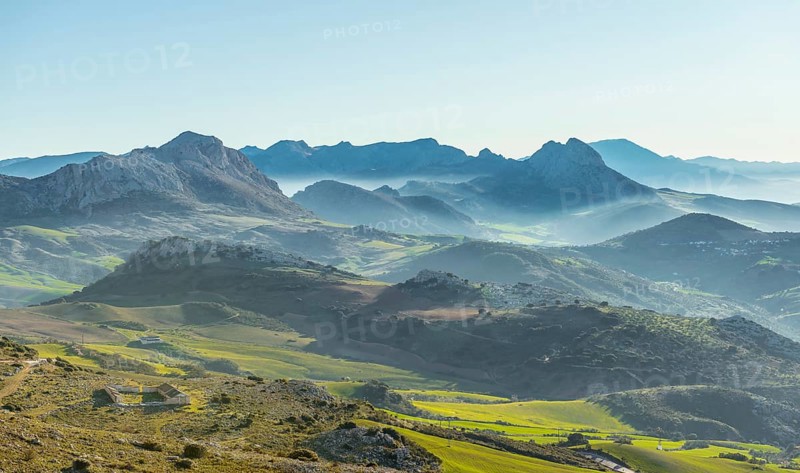 Hilly green mountain landscape