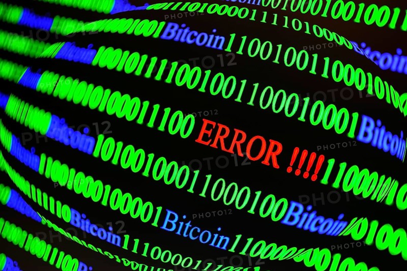 Binary code with Error lettering