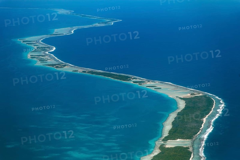 Coral reef with clouds