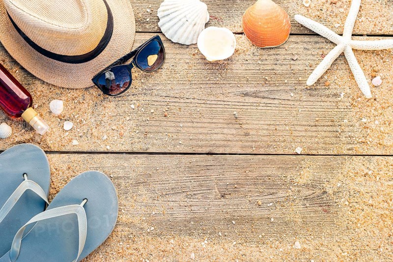 Summer accessories as hat