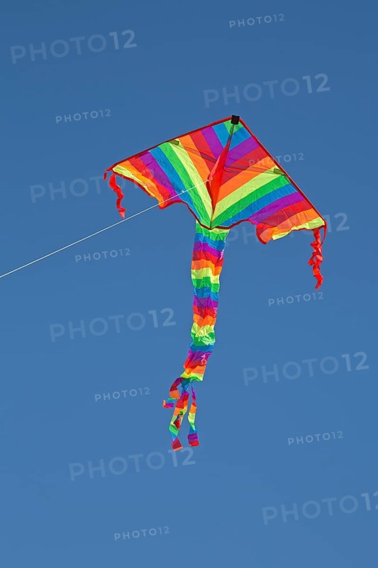 Kite in front of blue sky