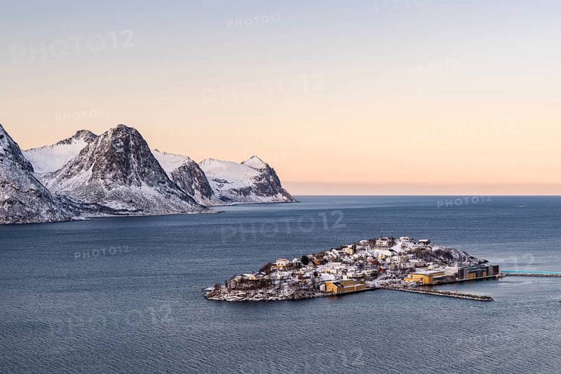 View of the fishing village Husoy