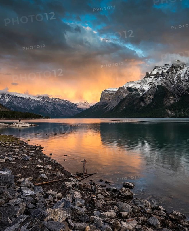 Sunset at Lake Minnewanka