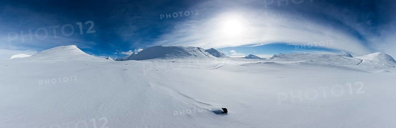 Mountain landscape and mountains in the snow