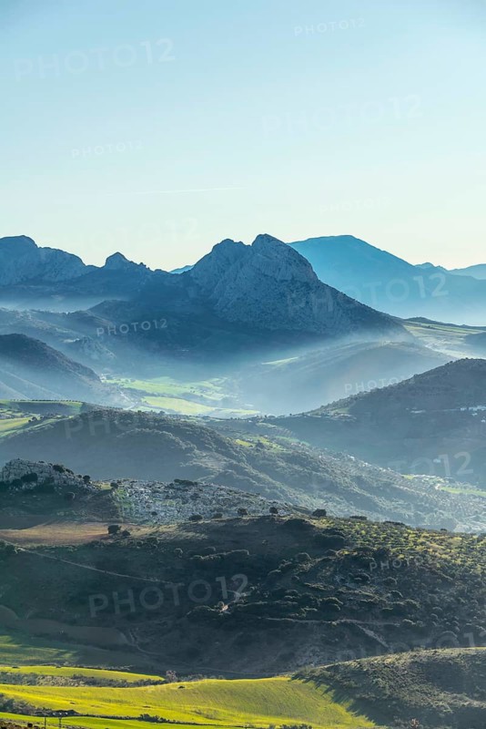 Hilly green mountain landscape