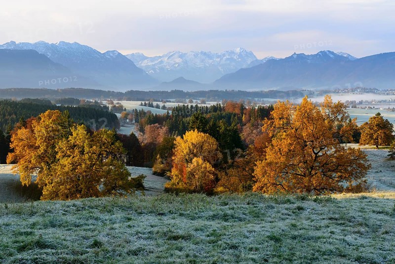 View from Aidlinger Hohe to Estergebirge