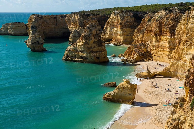 Beach and coloured rocks