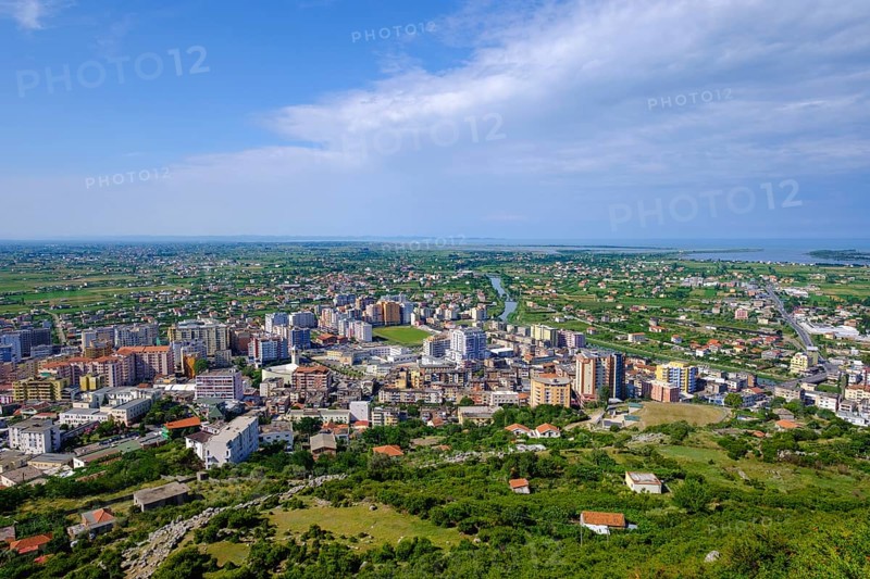 View from castle to Lezha