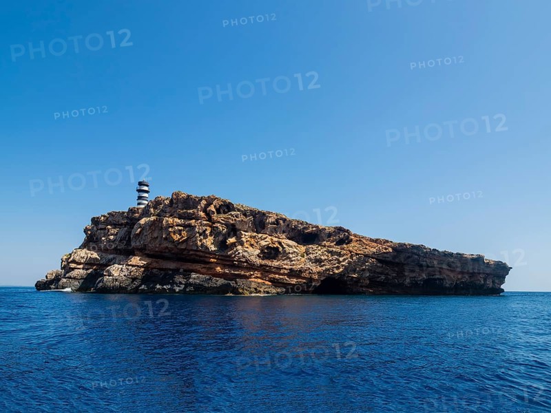 Lighthouse on the island of Na Foradada
