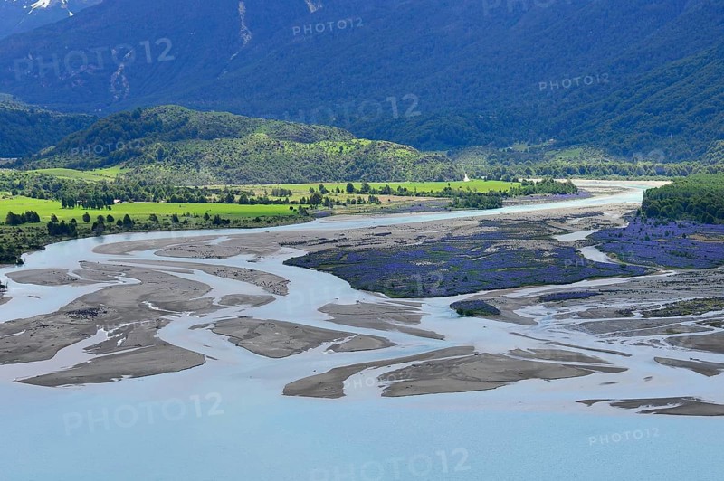River mouth of the Rio Ibanez in the Lago General Carrera
