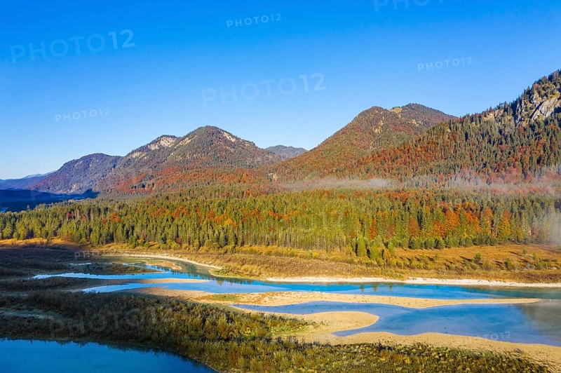 Inflow of the Isar into the Sylvenstein lake