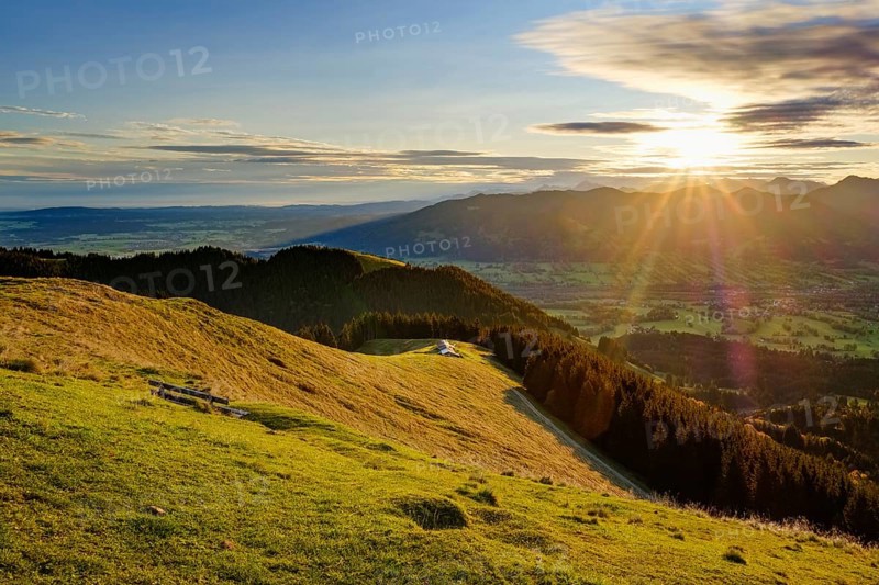 Schnaiteralm at sunrise