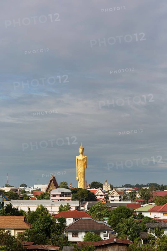 60m high gilded Buddha statue Luang Phaw Dto in Wat Burapha Phiram